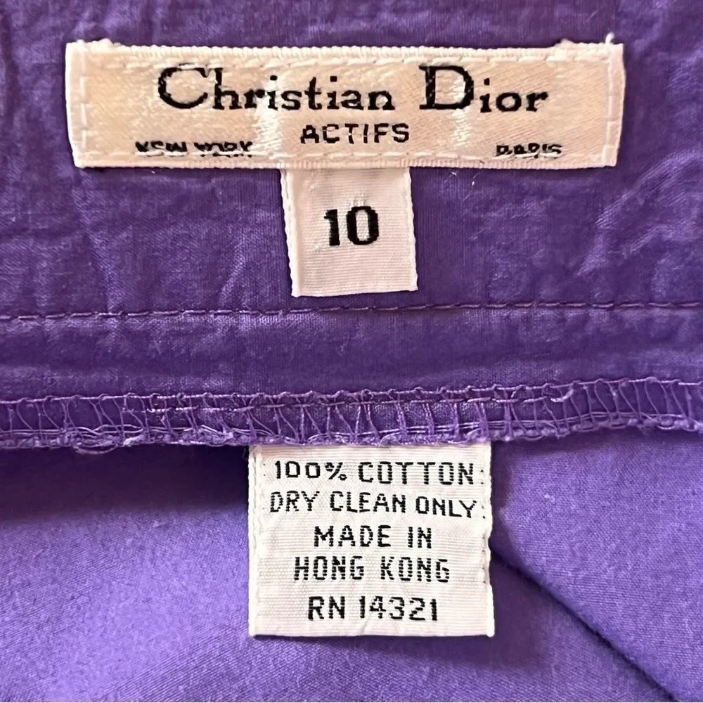Chrstian Dior Actifs Vintage 80s High Waisted Bermuda Shorts 10 / Small